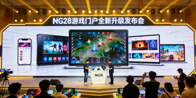 NG28游戏门户全新升级发布会现场图片，展示一站式全平台游戏服务体验