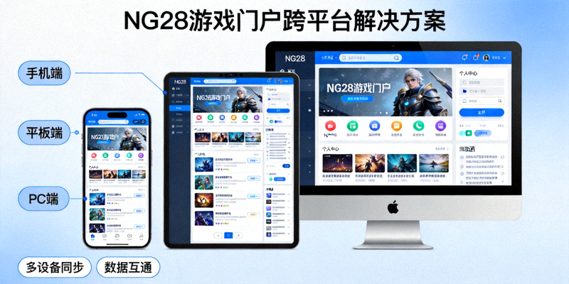 探索NG28游戏门户跨平台解决方案界面截图，展示多设备兼容性